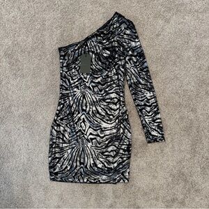 open lace back dress All saints one shoulder Dress